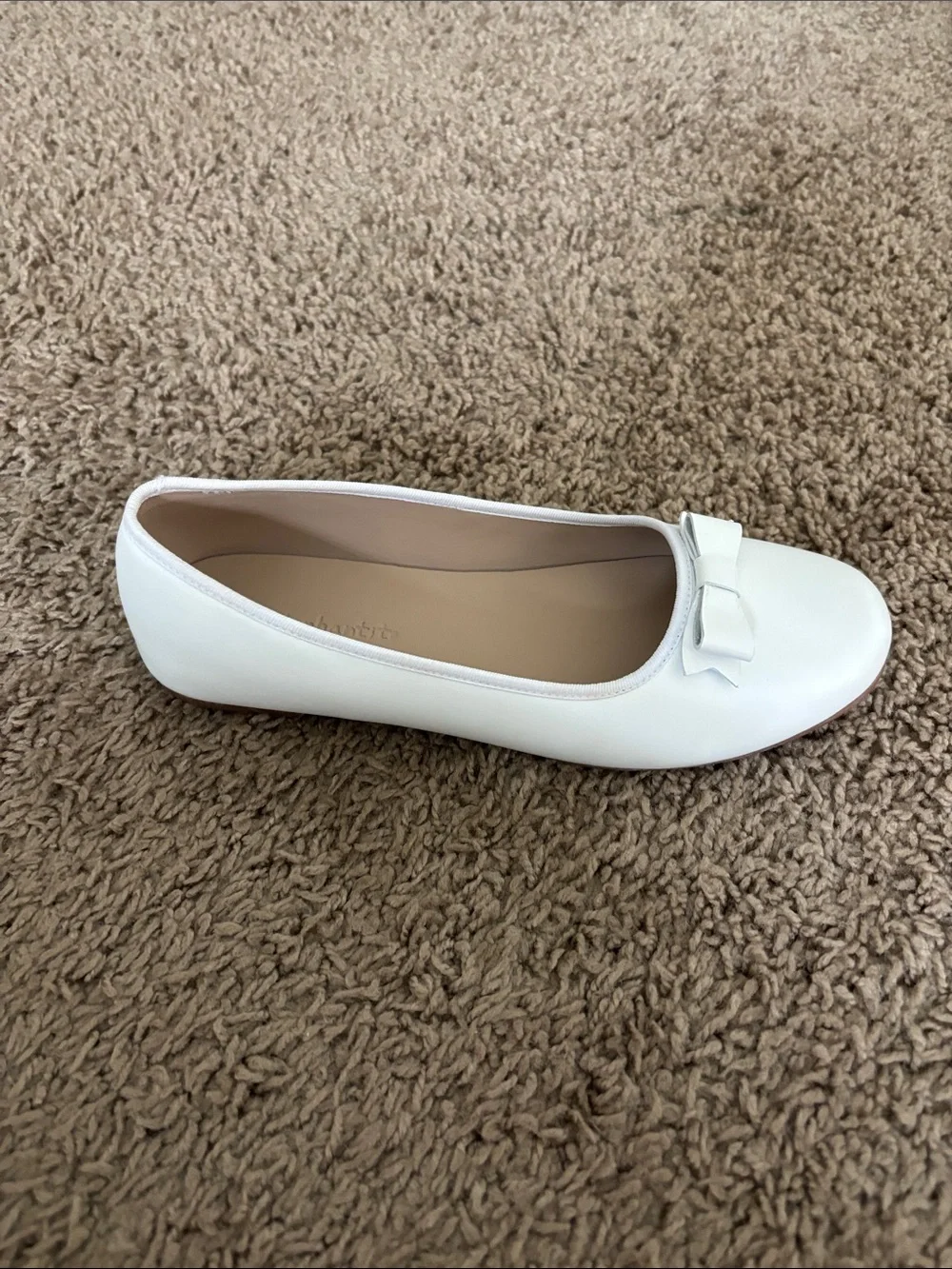 Elephantito White Girls' Bow Ballet Flats